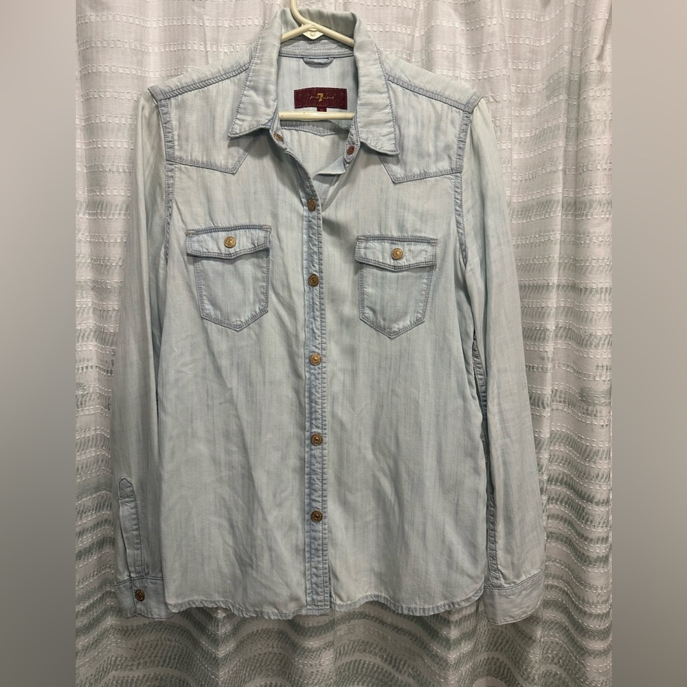 7 for all Mankind long sleeved button up top